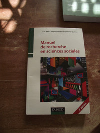 Manuel de recherche en Sciences Sociales - 2011 Dunod 4e ed.