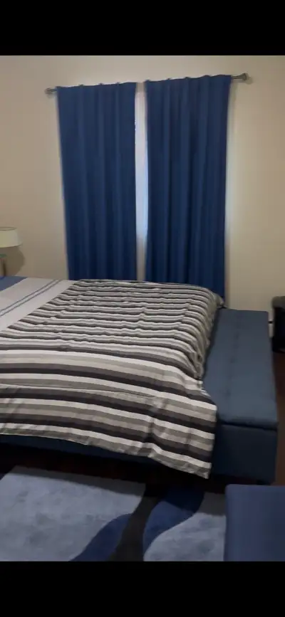 I have one bedroom for rent in two bedrooms apartment full furnishings and kitchen living room and b...