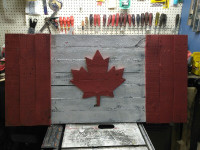 Canada Flag, reclaimed wood