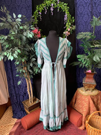 Vintage turned OOAK Butterfly Fairy Blue Robe peignoir