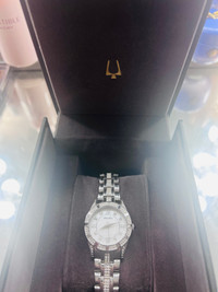 Bulova Crystal Women’s Watch Silver 30mm