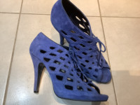 Zara royal blue suede stilettos