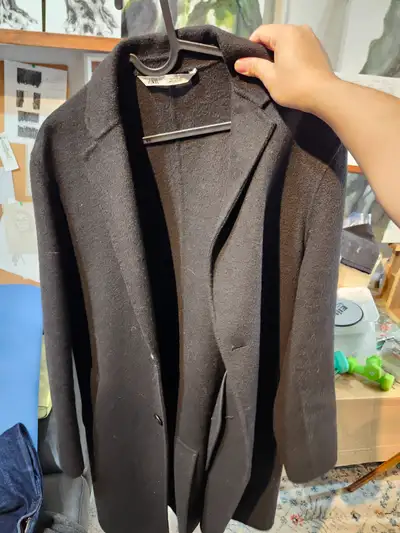 Zara black men's trench coat, View more