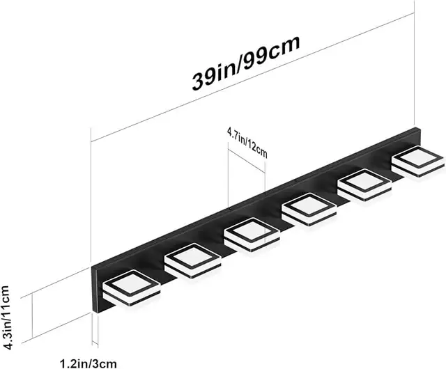 Ralbay 6-Light Bathroom Vanity Light – New in Indoor Lighting & Fans in Oakville / Halton Region - Image 4