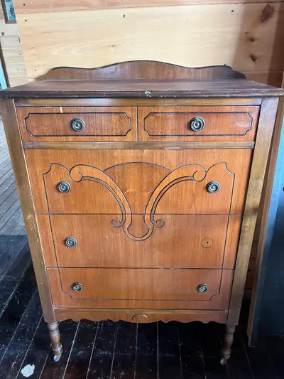 Antique dresser on wheels, View more
