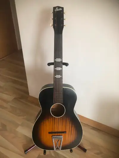 Vintage Stella H928 Parlour Guitar, View more