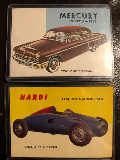 1954-55 Topps World on Wheels automobile cards., View more