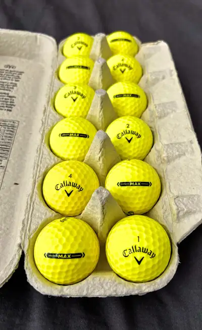 12 *Rare* Callaway MAX Yellow Golf Balls, View more