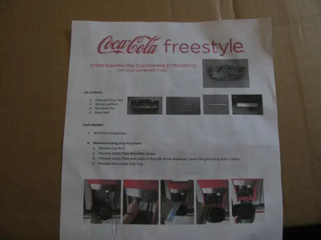 COCA-COLA FS7000 EXTENDED FREESTYLE DRIP TRAY in Industrial Kitchen Supplies in Norfolk County - Image 6
