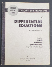 Schaum's Outline of Differential Equations Book