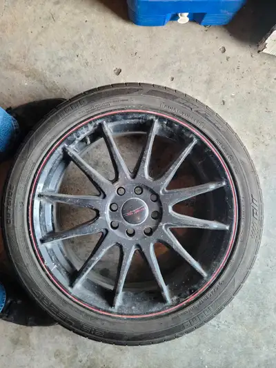 Momo performance summer tires. Used about 2 months. On rims. Barely used. Car was sold. Rims are dir...