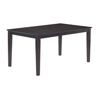 Dark brown wood dining table, View more