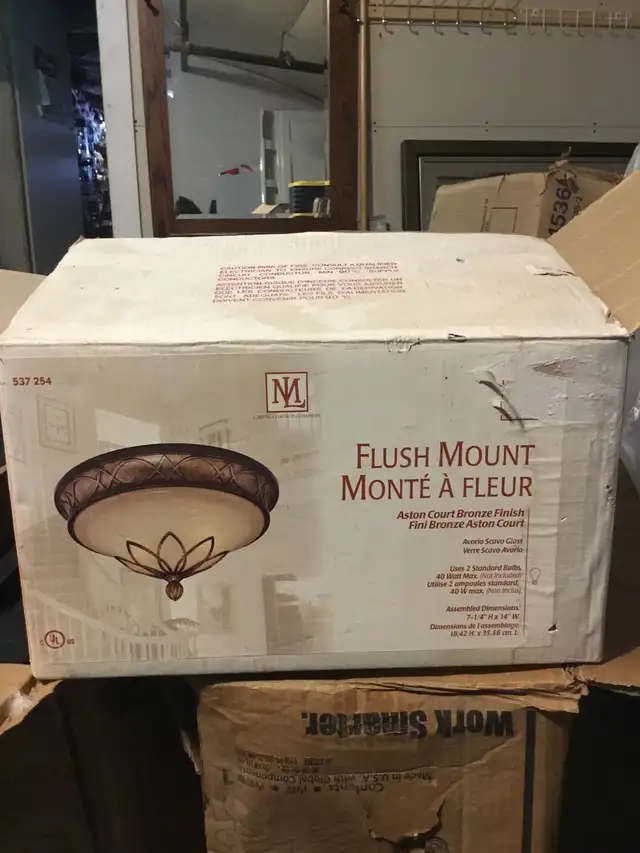 Flush mount Aston court bronze finish 63871131505283120