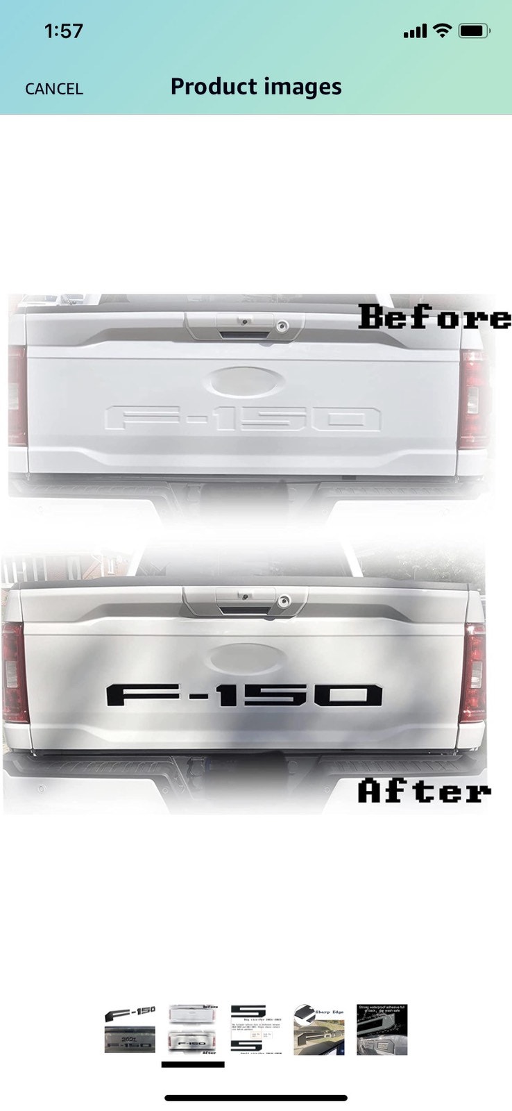 2021/2022 Ford F150 black emblems for tailgate Auto Body Parts Mississauga / Peel Region