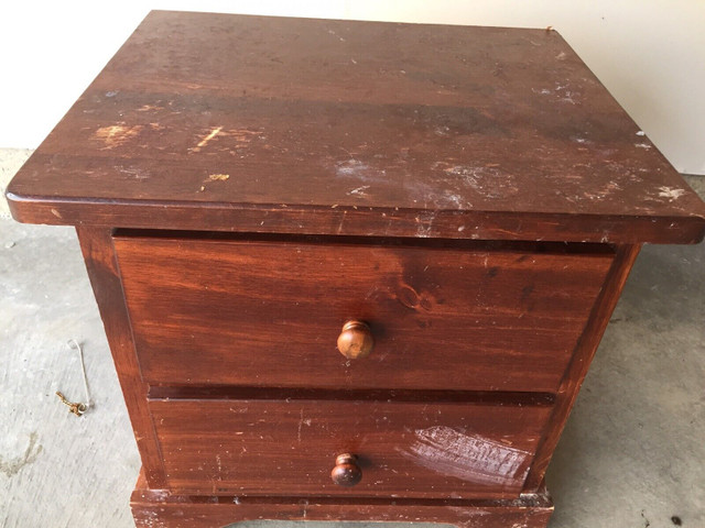 I deliver! Small vintage nightstand in Arts & Collectibles in St. Albert