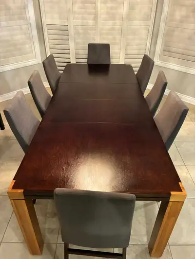 Wood Dining Table with 8 Chairs, View more