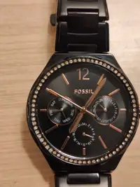 Fossil Black Stainless Steel Watch for women 