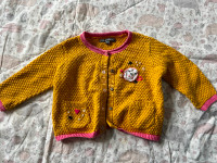 “Souris Minis” Knitted Sweater with Hedgehog Embroidery