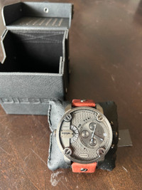 Men's Diesel Watch - "Baby Daddy" - Black Case w/ Brown Strap