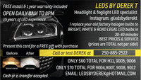 New LED headlights with FREE install and warranty by LED pro