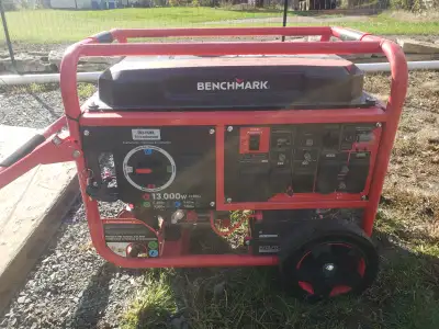 13,000 Watt Benchmark generator. Can be connected 3 ways - gas, propane and gasoline. It has 1 - 50...