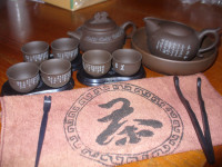 Authentic Chinese clay tea service set complete