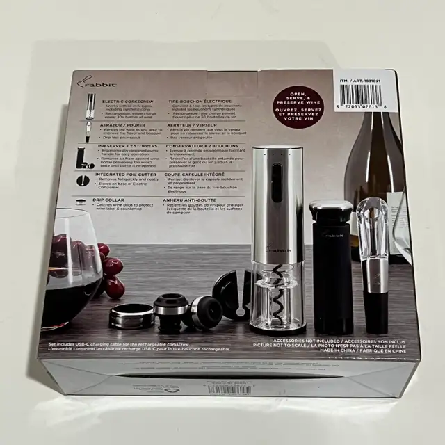 Rabbit 7-Piece Electric Corkscrew & Wine Set577851658852771841