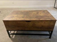 Brand new lifttop coffee table, Rustic brown 