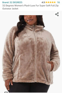 Women's 32 degrees heat fleece jacket with pockets