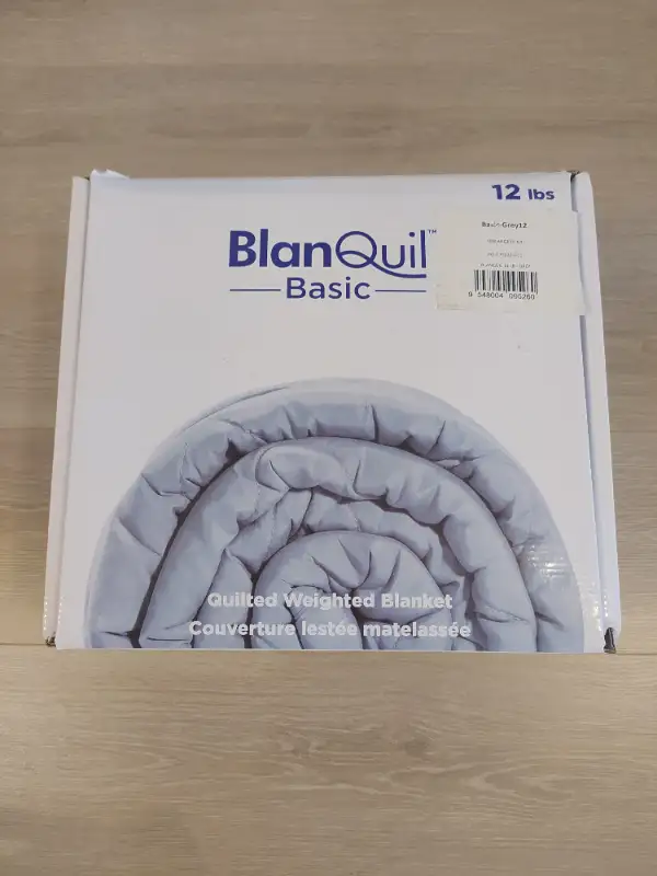 BlanQuil 12lbs weighted blanket, full size, $80 CAD