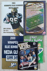 Winnipeg Blue Bombers Media Guides 1986 1997 2000 2003 2004