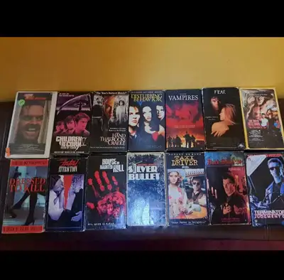 All tapes play well without any mold or issues. 5 each, or less if interested in more than one.