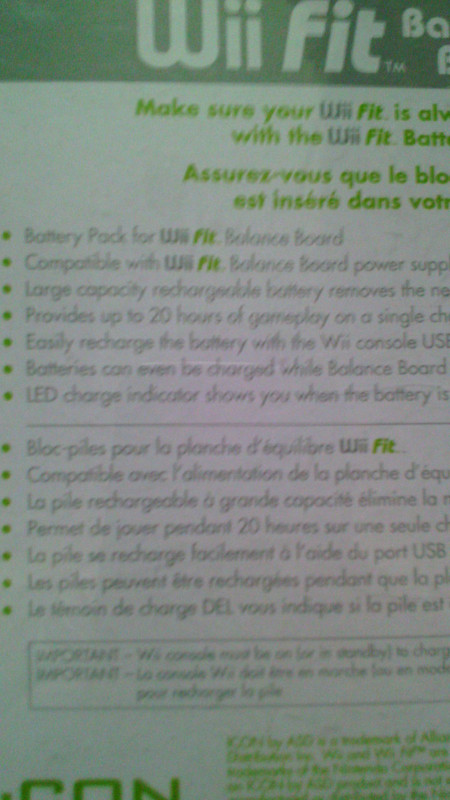 WII Fit Battery in Nintendo Wii in City of Halifax - Image 2