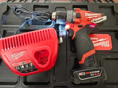 Milwaukee M12 Fuel 1/2" Hammer Drill with 4.0 Battery & Charger, View more