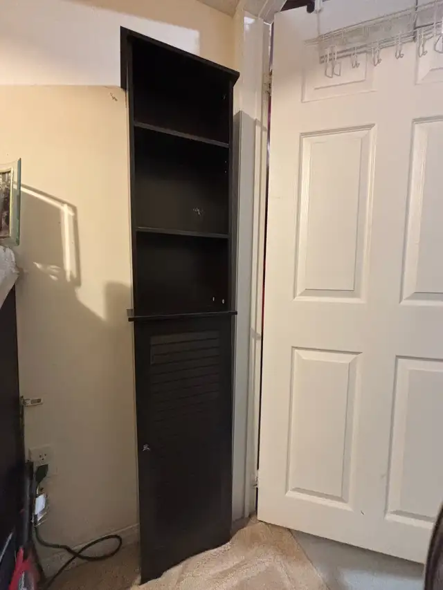 Brown Wooden Storage Cabinet with Shelves in Bookcases & Shelving Units in Oakville / Halton Region - Image 5