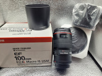 Canon EF100mm f2.8L Marco IS USM Lens(in Mint Condition)