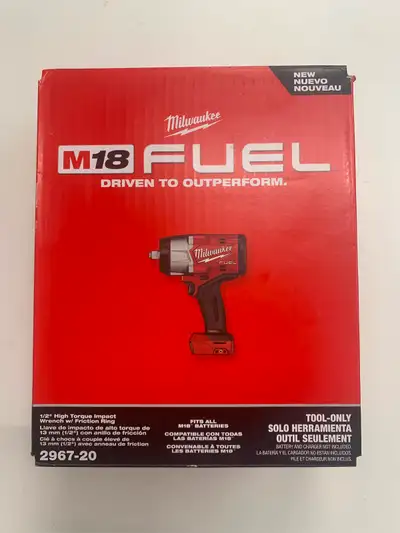 MILWAUKEE M18 FUEL 1/2” HIGH TORQUE IMPACT WRENCH, View more