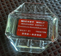 Mickey Walt Insurance Trenton ashtray