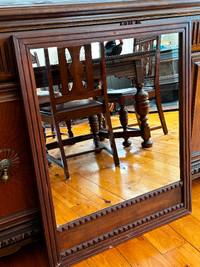 Vintage  Wood Framed Mirror