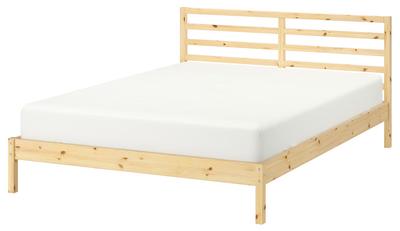 Ensemble lit Queen IKEA — structure TARVA pin + matelas MORGEDAL, View more