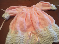 BABY DRESS- HAND KNITTED WOOL