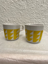 IKEA “throwback” yellow/white mugs