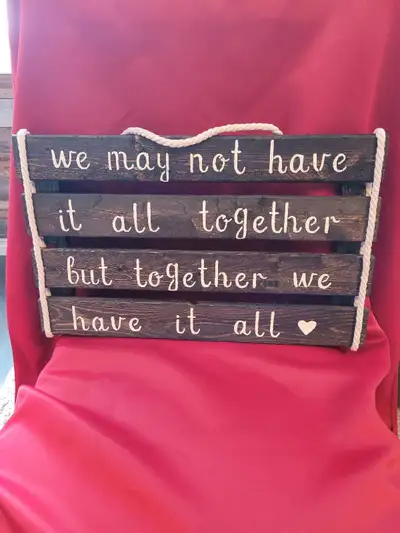 12 x 19 handmade wall decor. Would make a nice wedding decoration or gift idea. Check out my other l...