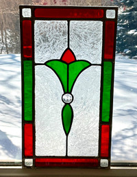 Stained glass traditional leaded window panel