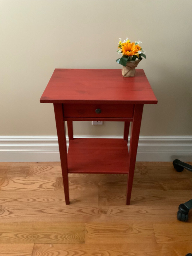 RED IKEA NIGHTSTAND | Other Tables | London | Kijiji