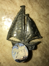 Pewter Stain Sailboat Ship Metal 2.5 inch
