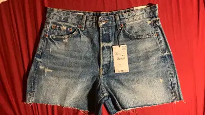 Zara denim shorts sz 10 brand new with tags