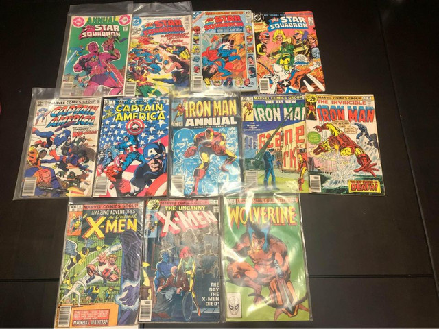 ABOUT 10 DC MARVEL VINTAGE COMICS LEFT, X-MEN IRON MAN in Comics & Graphic Novels in Oshawa / Durham Region