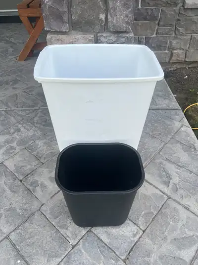 Pair of Clean Garbage Cans, View more