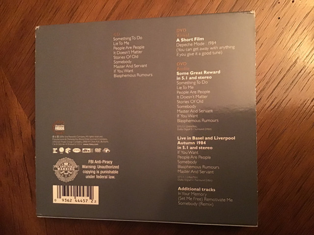 DVD audio. Depeche Mode Some Great Reward CD/DVD | CDs, DVDs & Blu-ray |  Cambridge | Kijiji